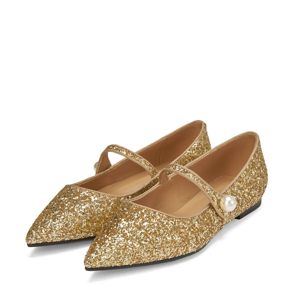 Thea Glitter 2.0 Gold Shoes by Age of Innocence
