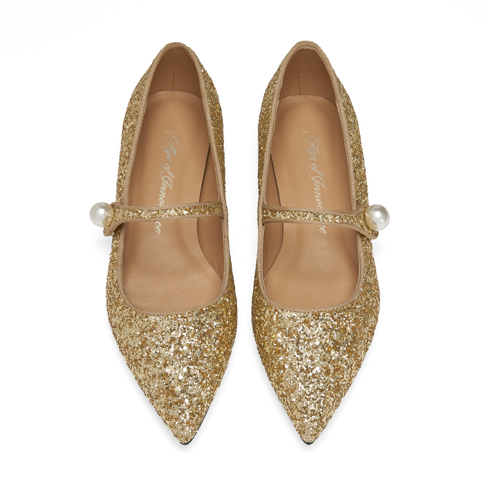 Thea Glitter 2.0 Gold Shoes Age of Innocence Women