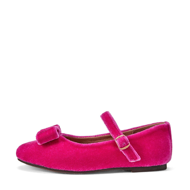 Ellen Velvet Fuchsia Shoes by Age of Innocence