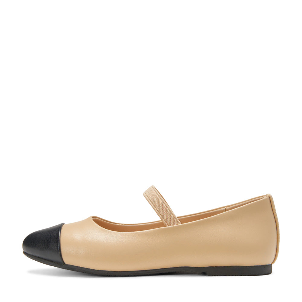 Bebe Leather 3.0 Beige/Black Shoes Age of Innocence