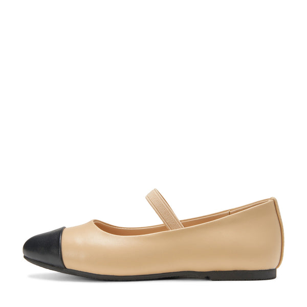 Bebe Leather 3.0 Beige/Black Shoes by Age of Innocence