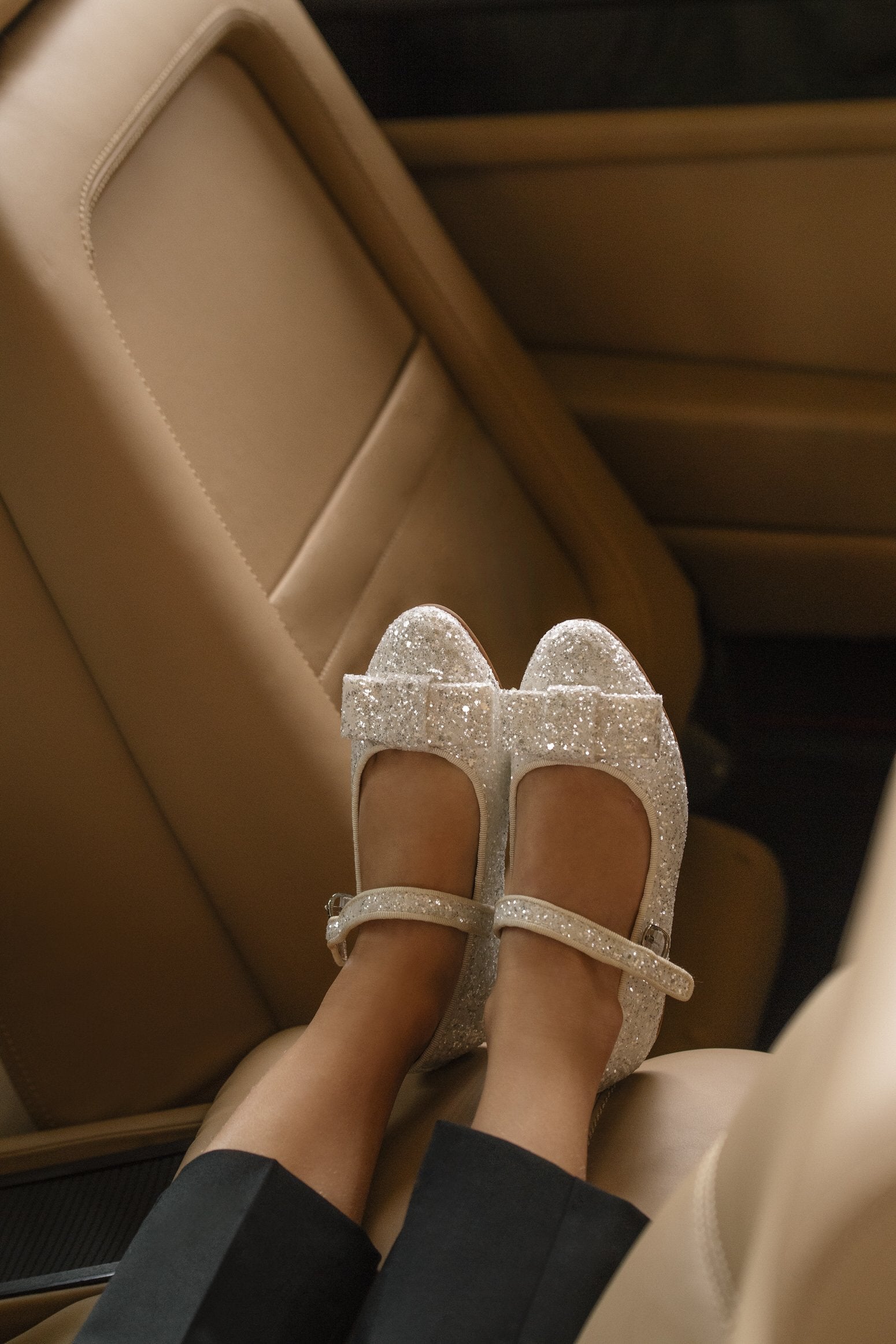 Ellen Glitter White Shoes Age of Innocence