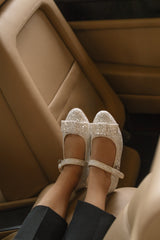 Ellen Glitter White Shoes by Age of Innocence