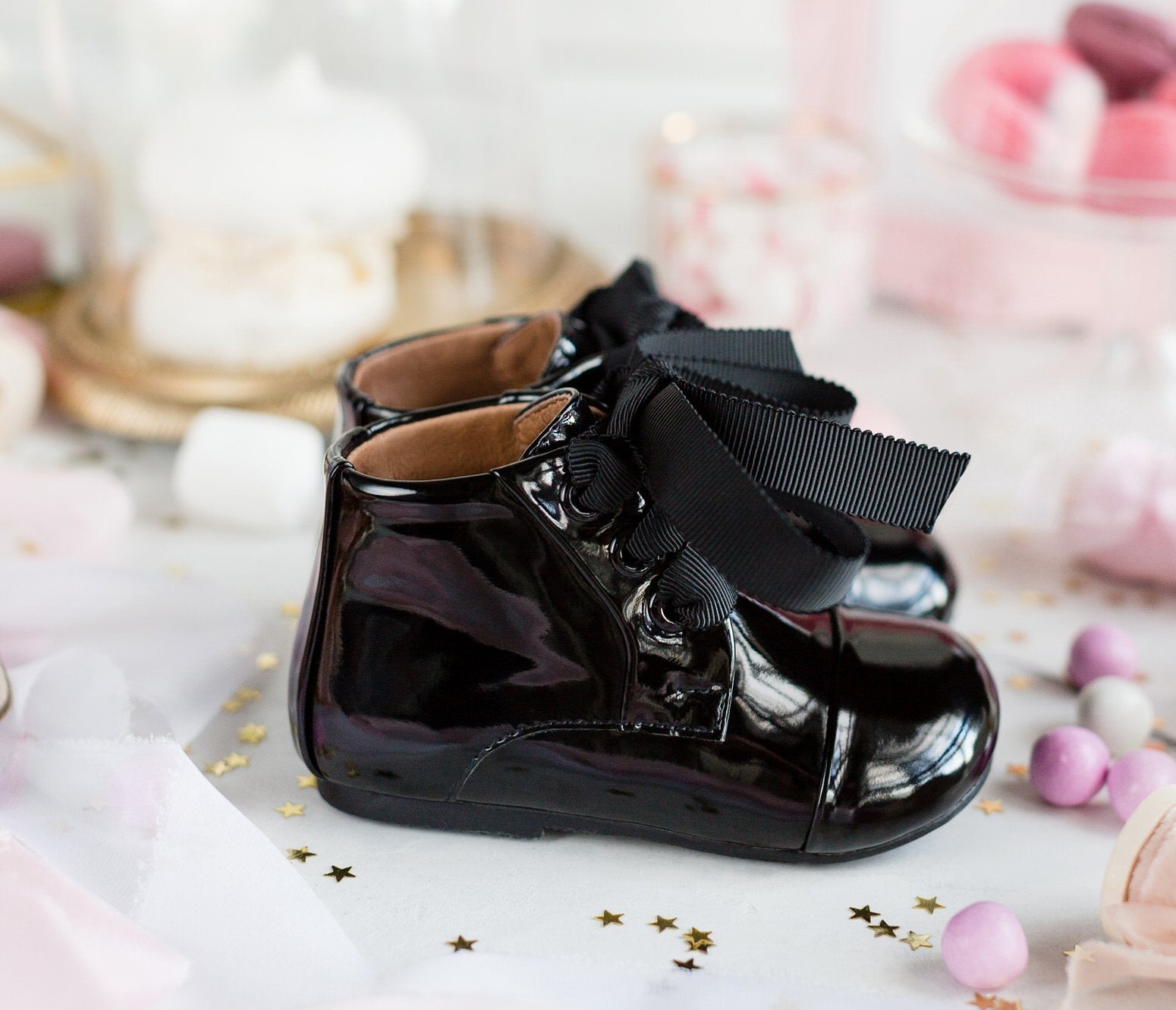 Jane PU Black Boots Age of Innocence