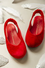 Matilda Velvet Red Sandals by Age of Innocence