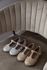 Abigail Glitter Silver Shoes by Age of Innocence