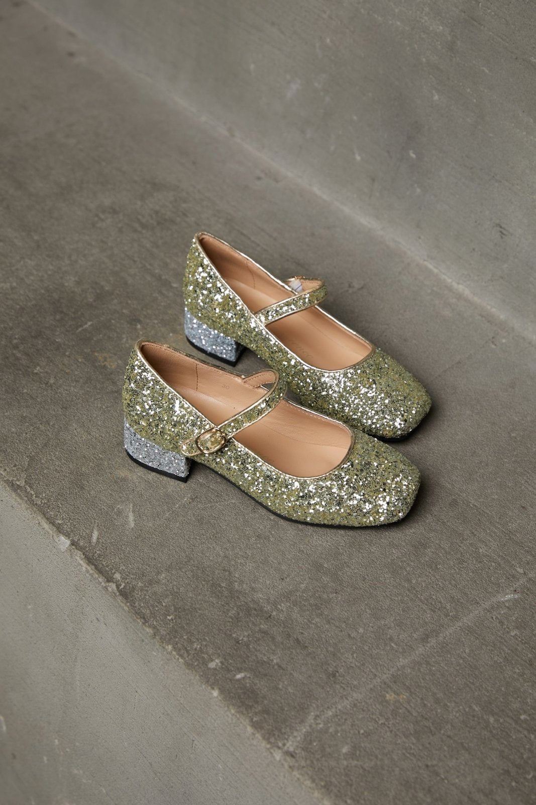 Agnese Gold/Silver Shoes by Age of Innocence