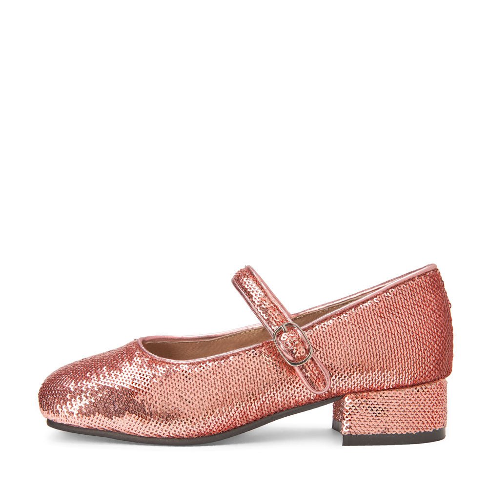 Age of Innocence Agnese Heeled Sequins Mary Jane Shoes | Pink | 35 | Chiffon | Adult | Kids Age of Innocence Agnese Heeled Sequins Mary Jane Shoes | Pink | 35 | Chiffon | Adult | Kids