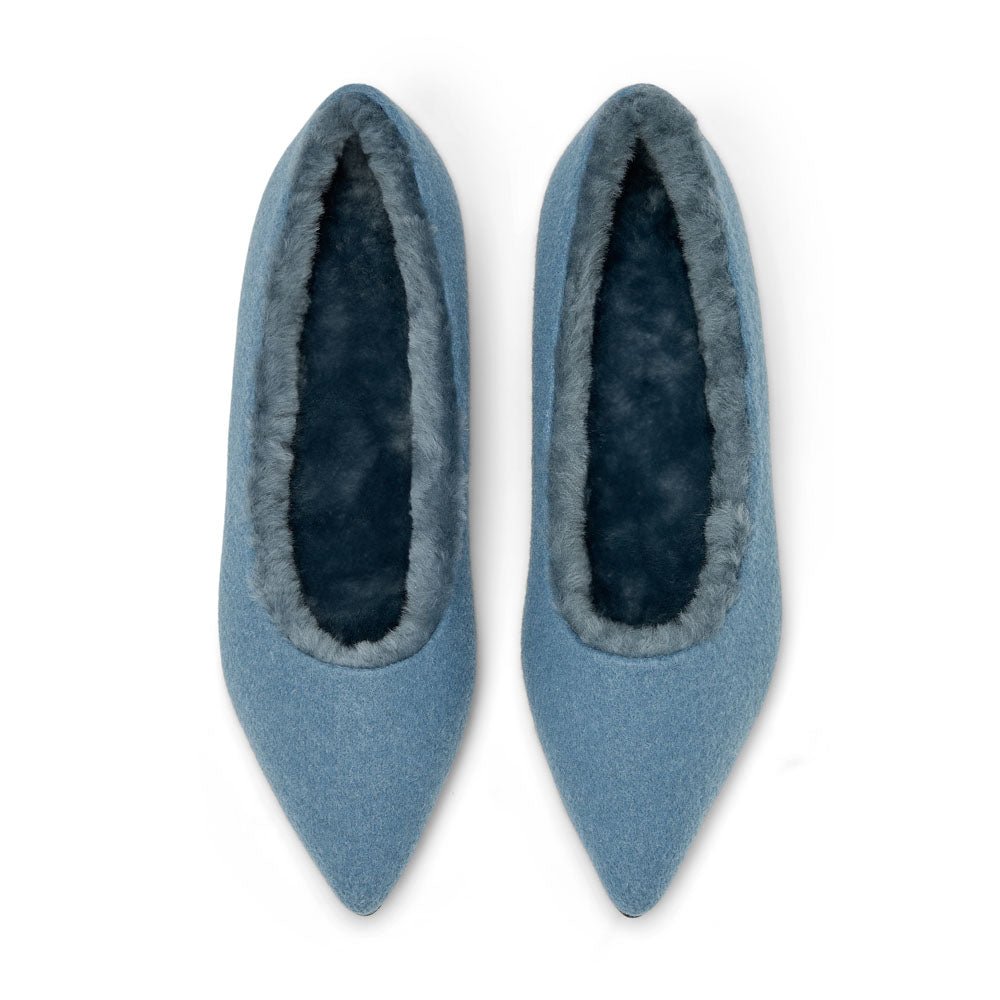 Anais Wool Blue Shoes by Age of Innocence