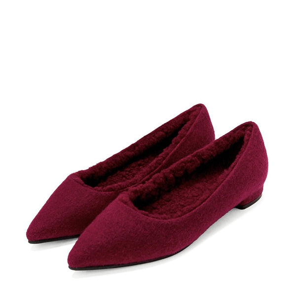 Anais Wool Burgundy Shoes by Age of Innocence