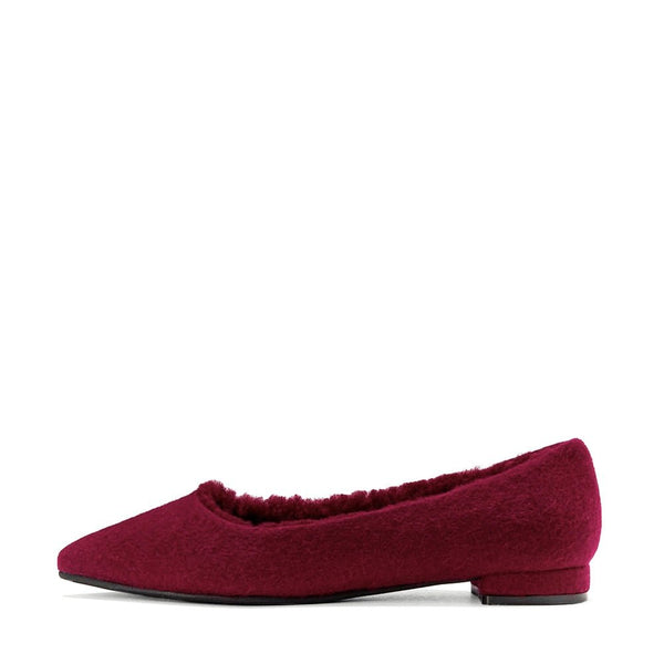 Anais Wool Burgundy Shoes by Age of Innocence