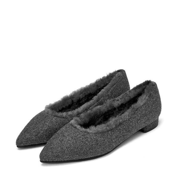 Anais Wool Grey Shoes by Age of Innocence