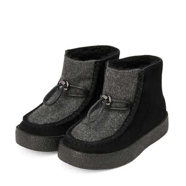 Aspen Wool Black/Dark Grey Boots by Age of Innocence