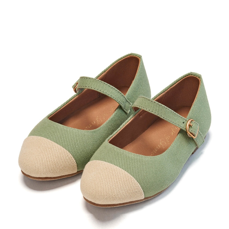 Bebe Canvas 2.0 Green/Beige Shoes by Age of Innocence