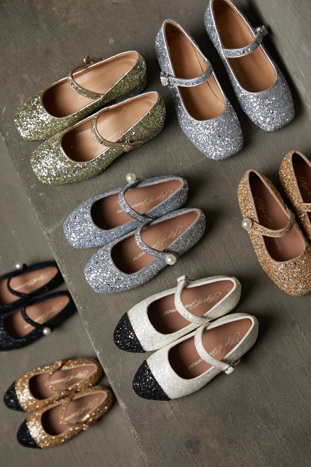Bebe Glitter White/Black Shoes Age of Innocence