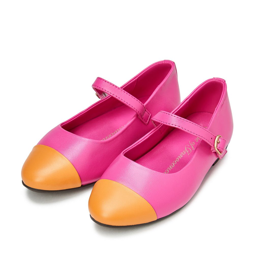 Bebe Leather 2.0 Fuchsia/Orange Shoes by Age of Innocence