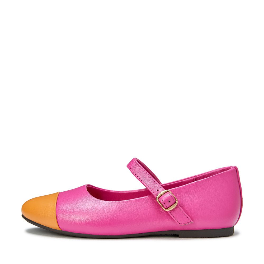 Bebe Leather 2.0 Fuchsia/Orange Shoes Age of Innocence