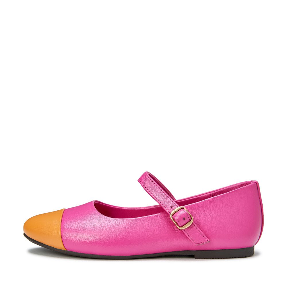 Bebe Leather 2.0 Fuchsia/Orange Shoes by Age of Innocence