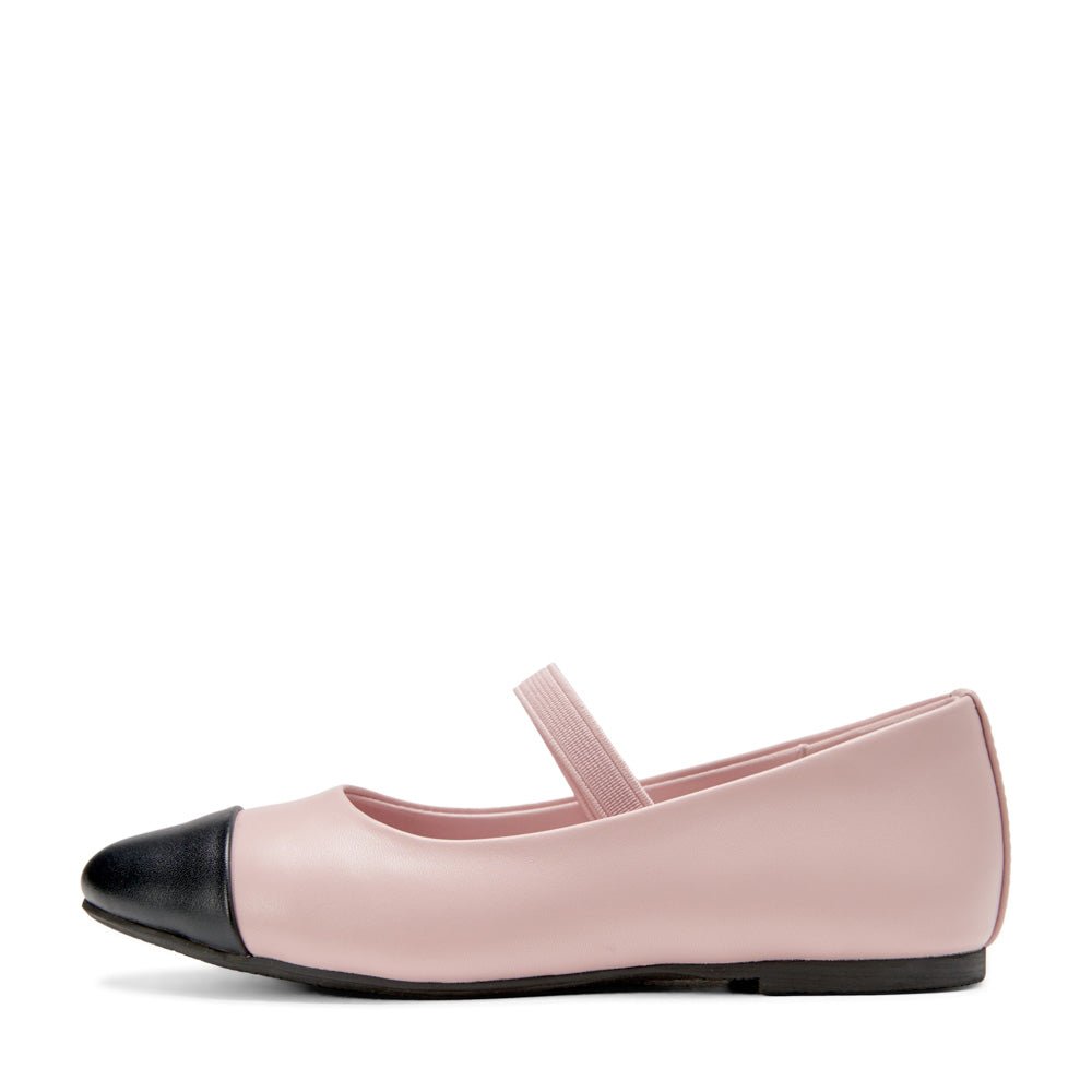 Bebe Leather 3.0 Pink/Black Shoes Age of Innocence
