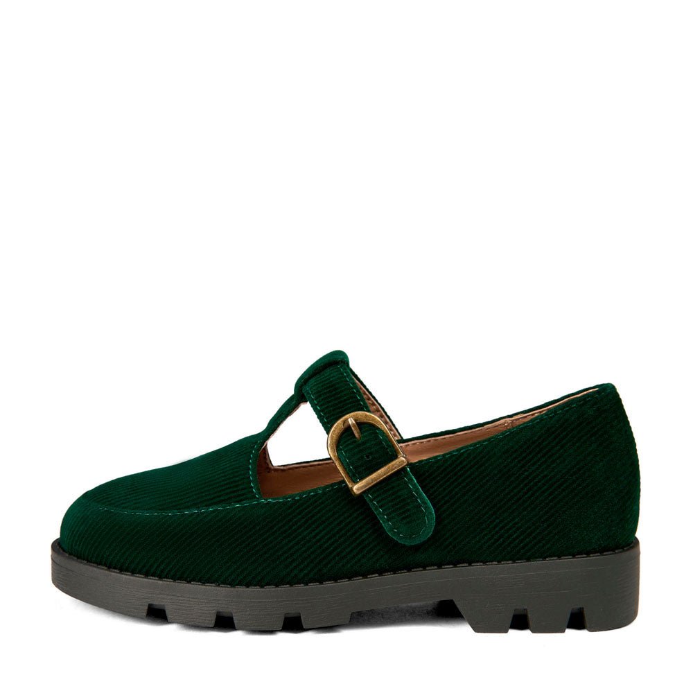 Age of Innocence Berta Ribbed Velvet Mary Janes | Green | 37 | Genuine Leather/Rubber/Velvet | Adult | Kids | Maisonette Age of Innocence Berta Ribbed Velvet Mary Janes | Green | 37 | Genuine Leather/Rubber/Velvet | Adult | Kids | Maisonette