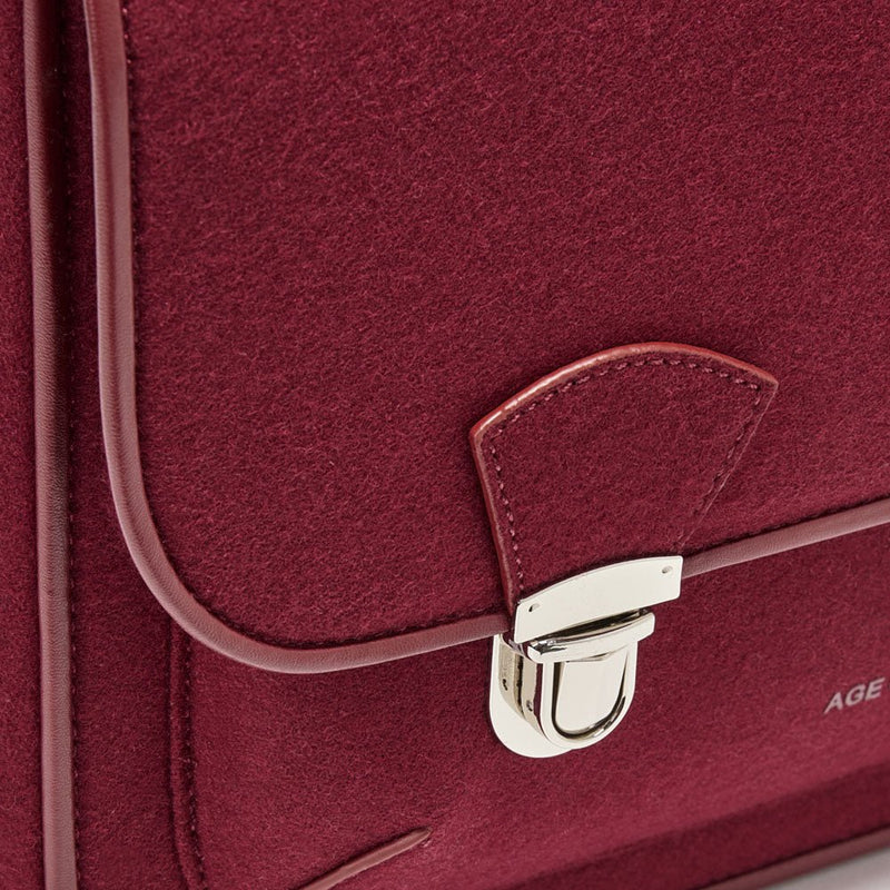 Boston Wool Burgundy Schoolbag by Age of Innocence