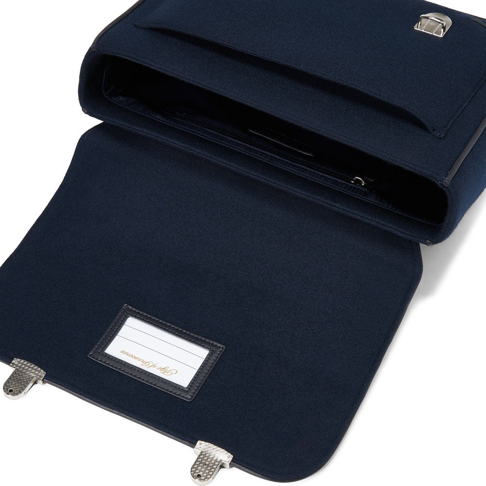 Boston Wool Navy Schoolbag by Age of Innocence