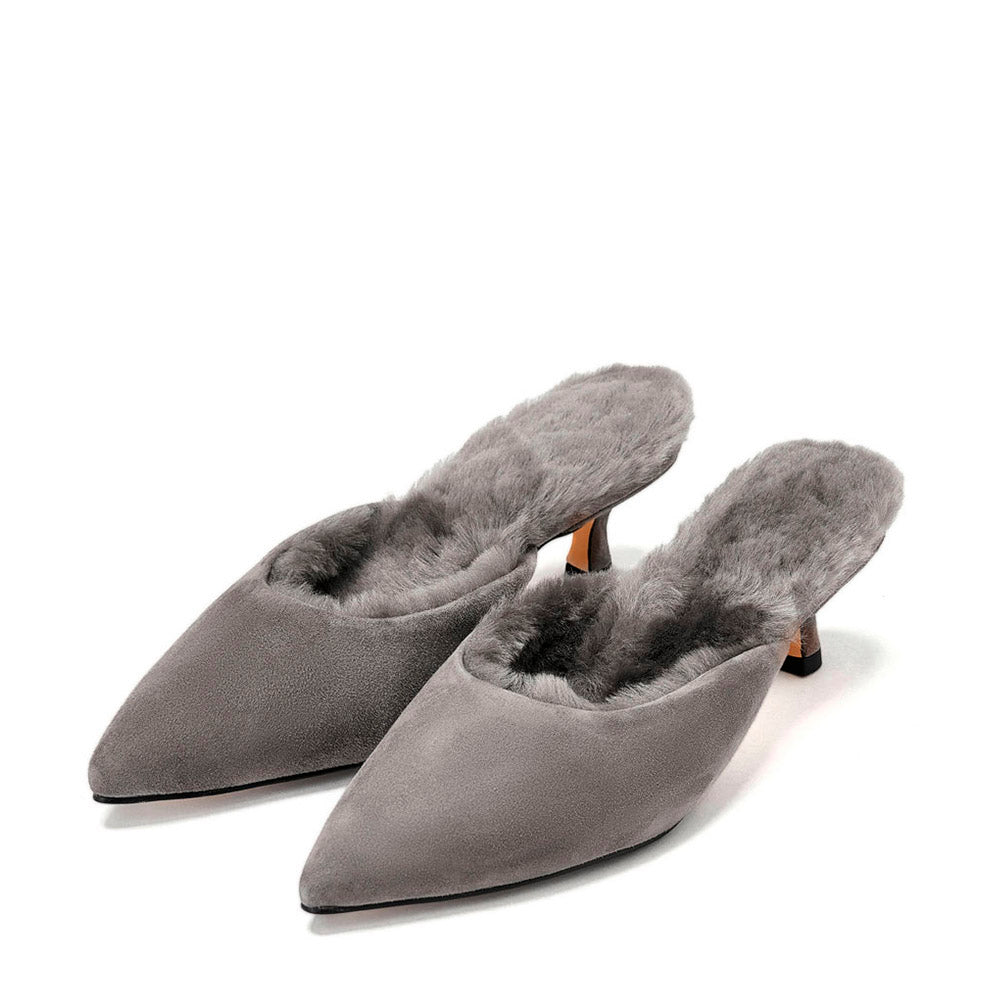 Brenda 2.0 Grey Mules by Age of Innocence