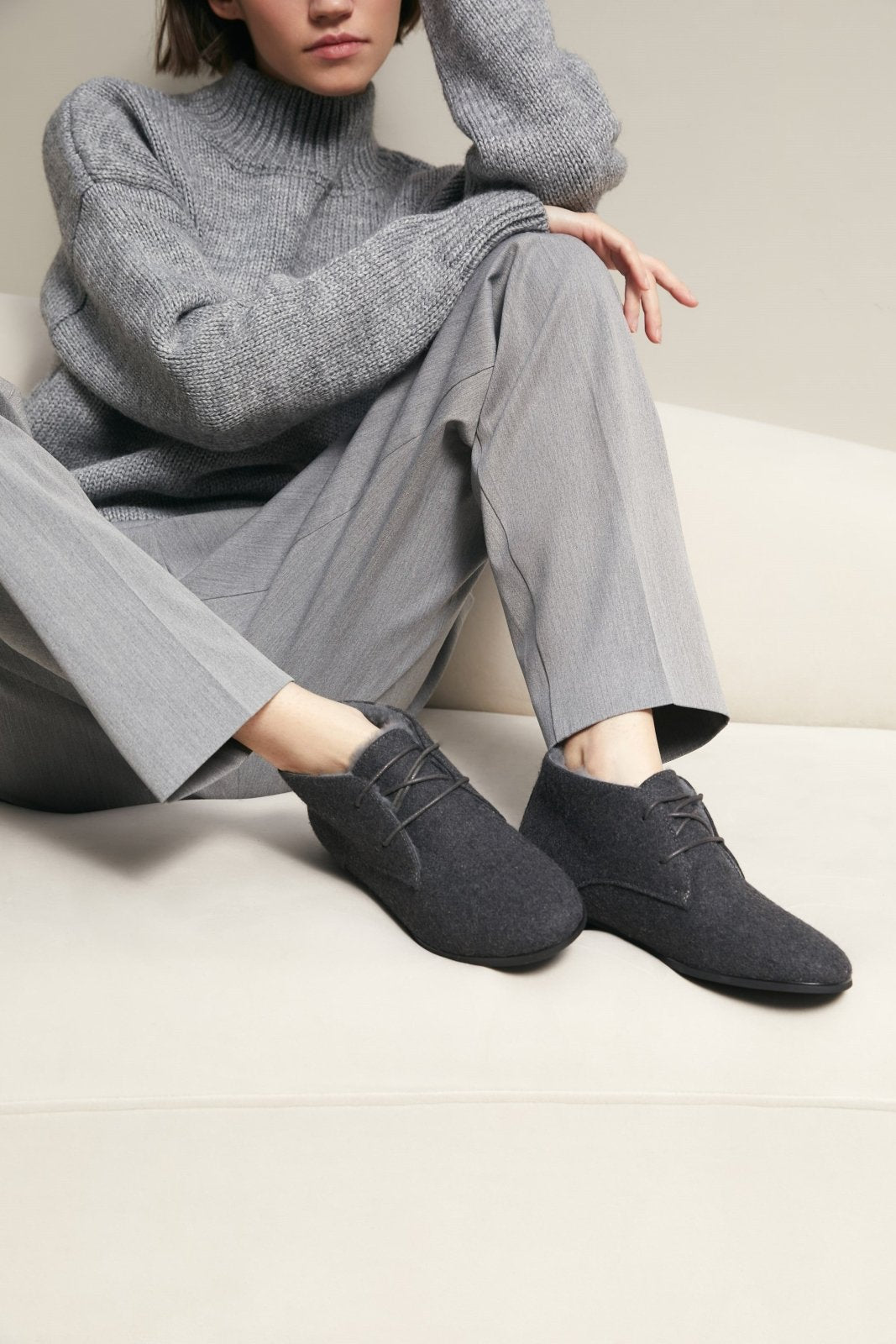 Brooke Wool Grey Boots Age of Innocence Women