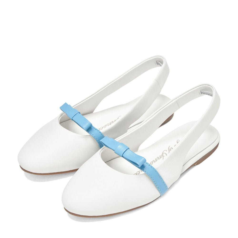 Carlota White/Blue Ballerinas Age of Innocence