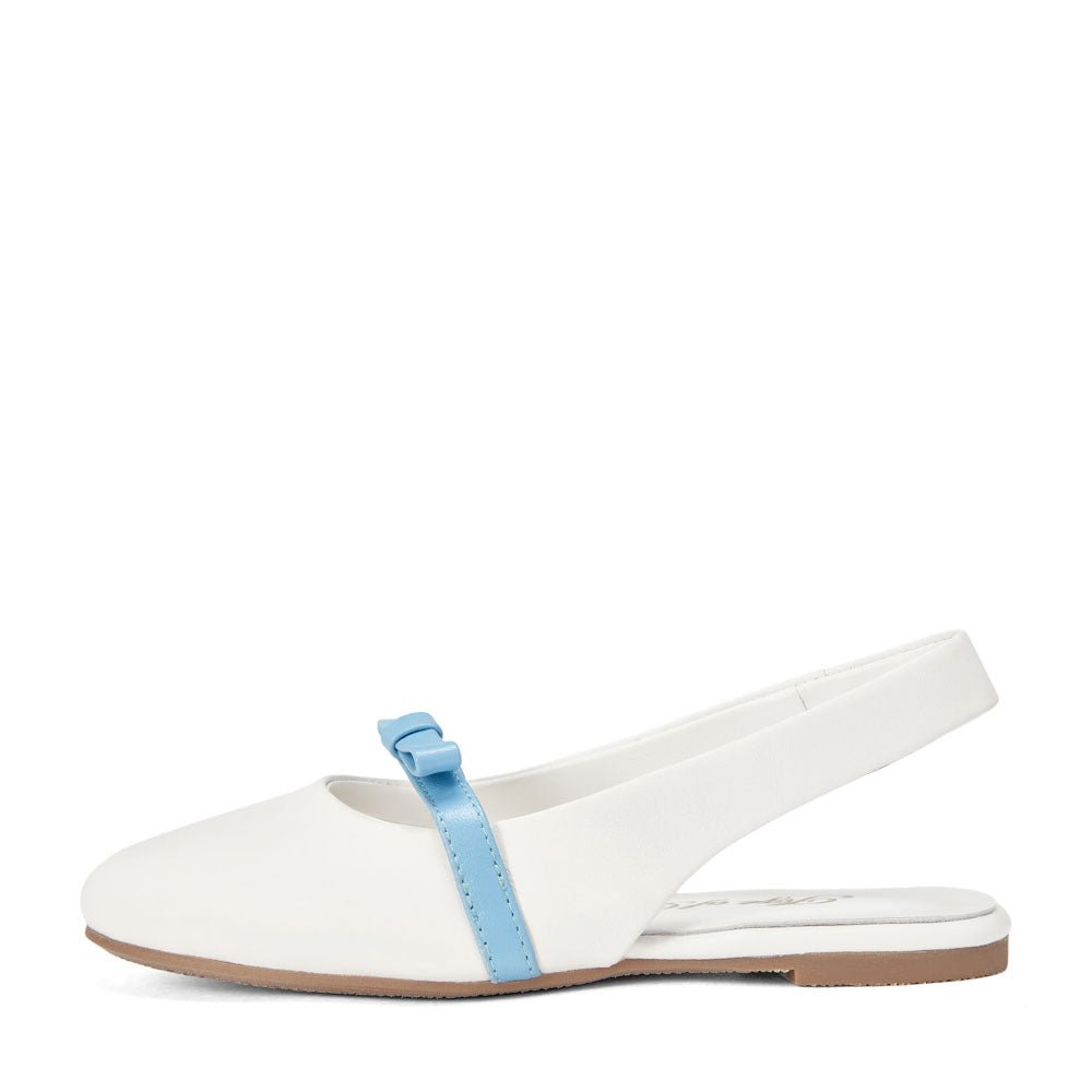 Carlota White/Blue Ballerinas Age of Innocence