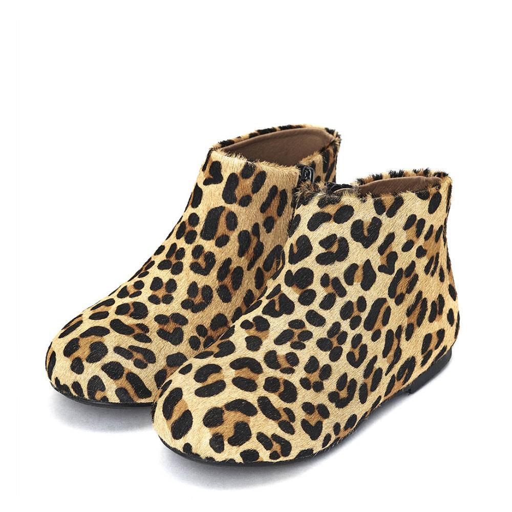 Chiara Animal print – Leather Boots for girls by Age of Innocence