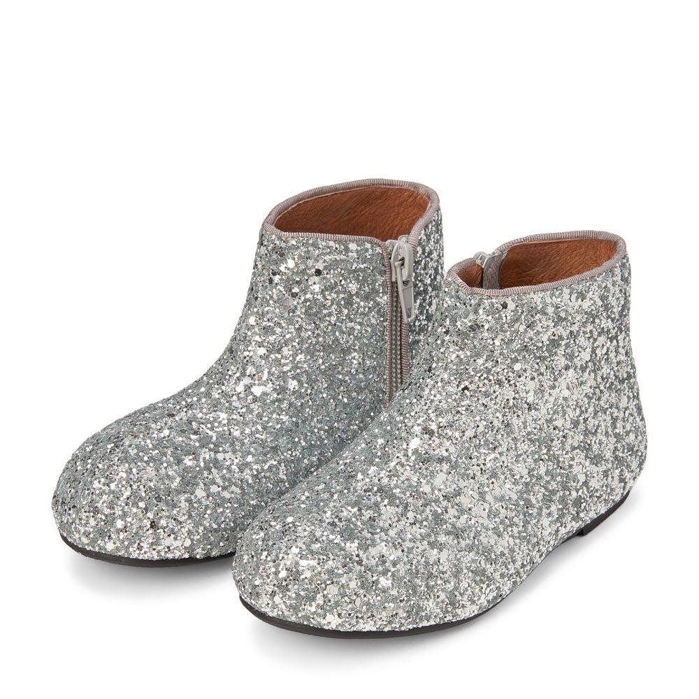 Chiara Glitter Silver Boots by Age of Innocence