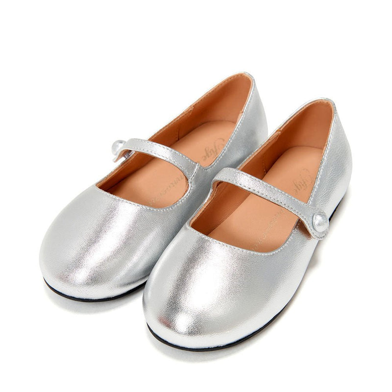 Elin Leather Silver Shoes by Age of Innocence