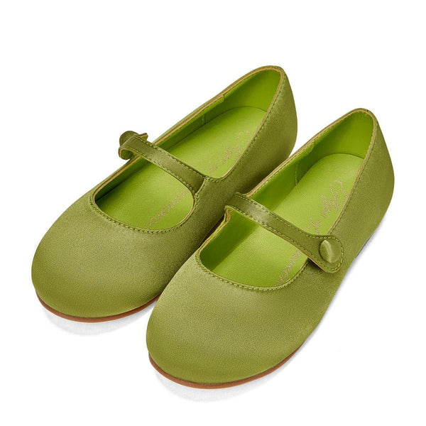 Elin Satin Green Shoes by Age of Innocence