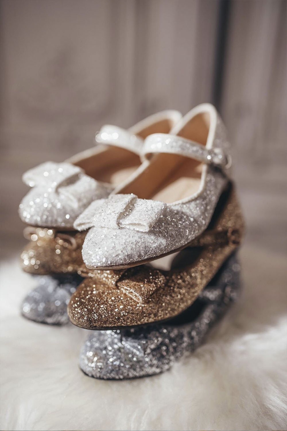 Ellen Glitter White Shoes Age of Innocence