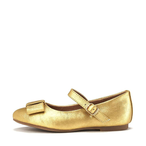Ellen Leather Gold Shoes by Age of Innocence