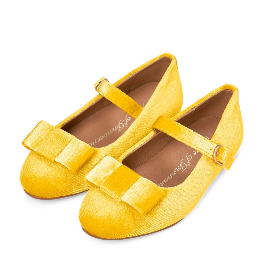 Ellen Velvet Yellow Shoes by Age of Innocence