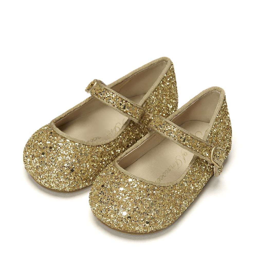 Eva Glitter Gold Shoes Age of Innocence