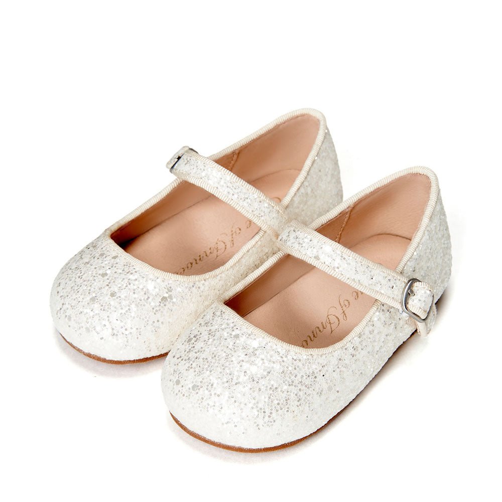 Eva Glitter White Shoes Age of Innocence