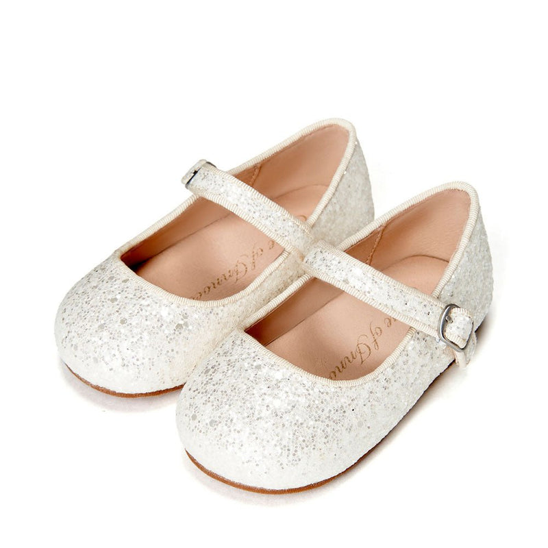 Eva Glitter White Shoes by Age of Innocence