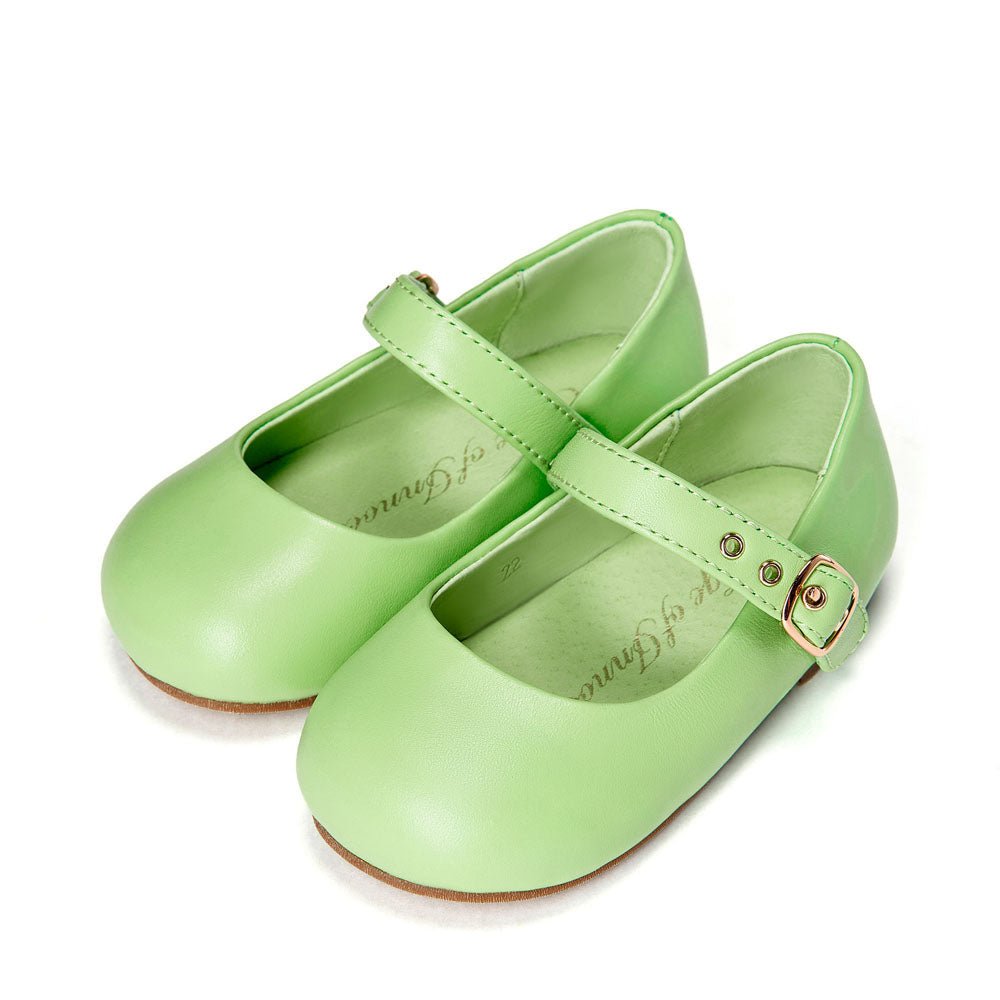 Eva Leather Green Shoes by Age of Innocence