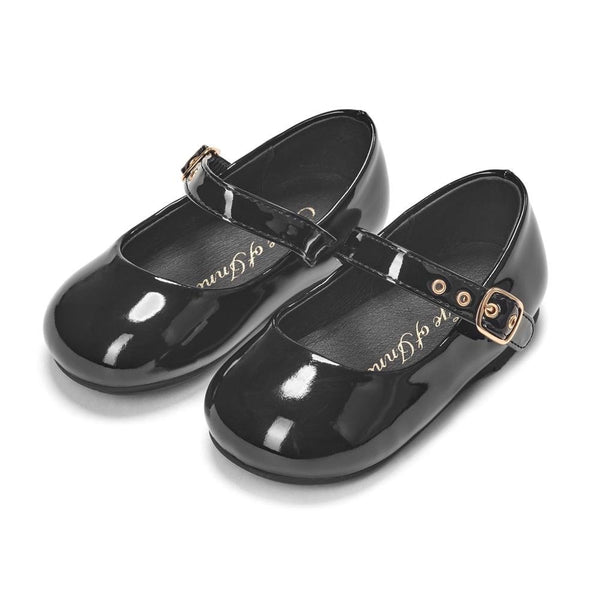 Eva PU Black Shoes by Age of Innocence