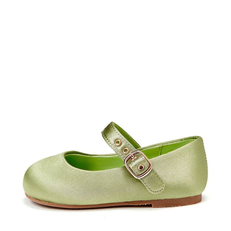 Eva Satin Green Shoes by Age of Innocence