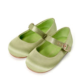 Eva Satin Green Shoes by Age of Innocence