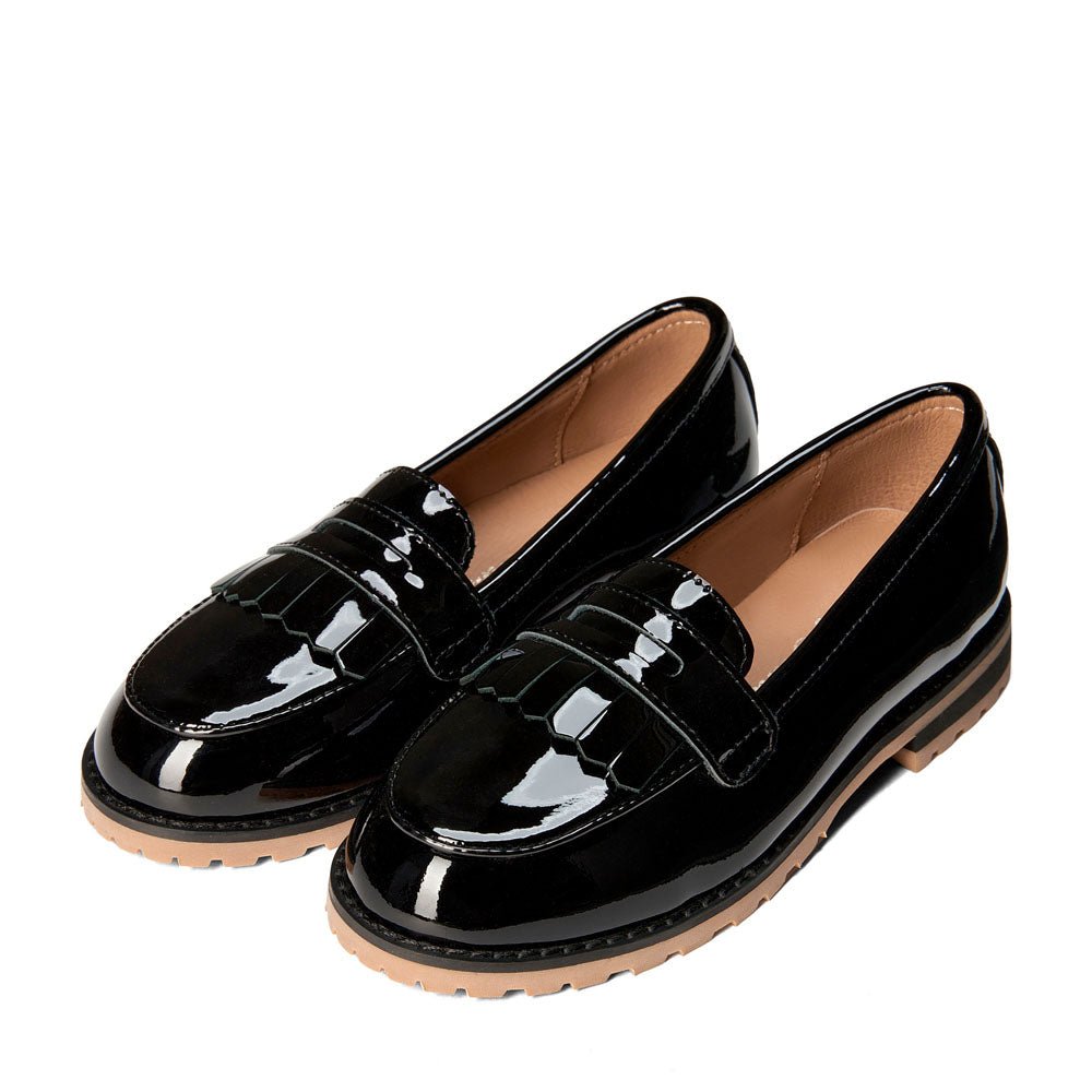 Francie Black Loafers by Age of Innocence