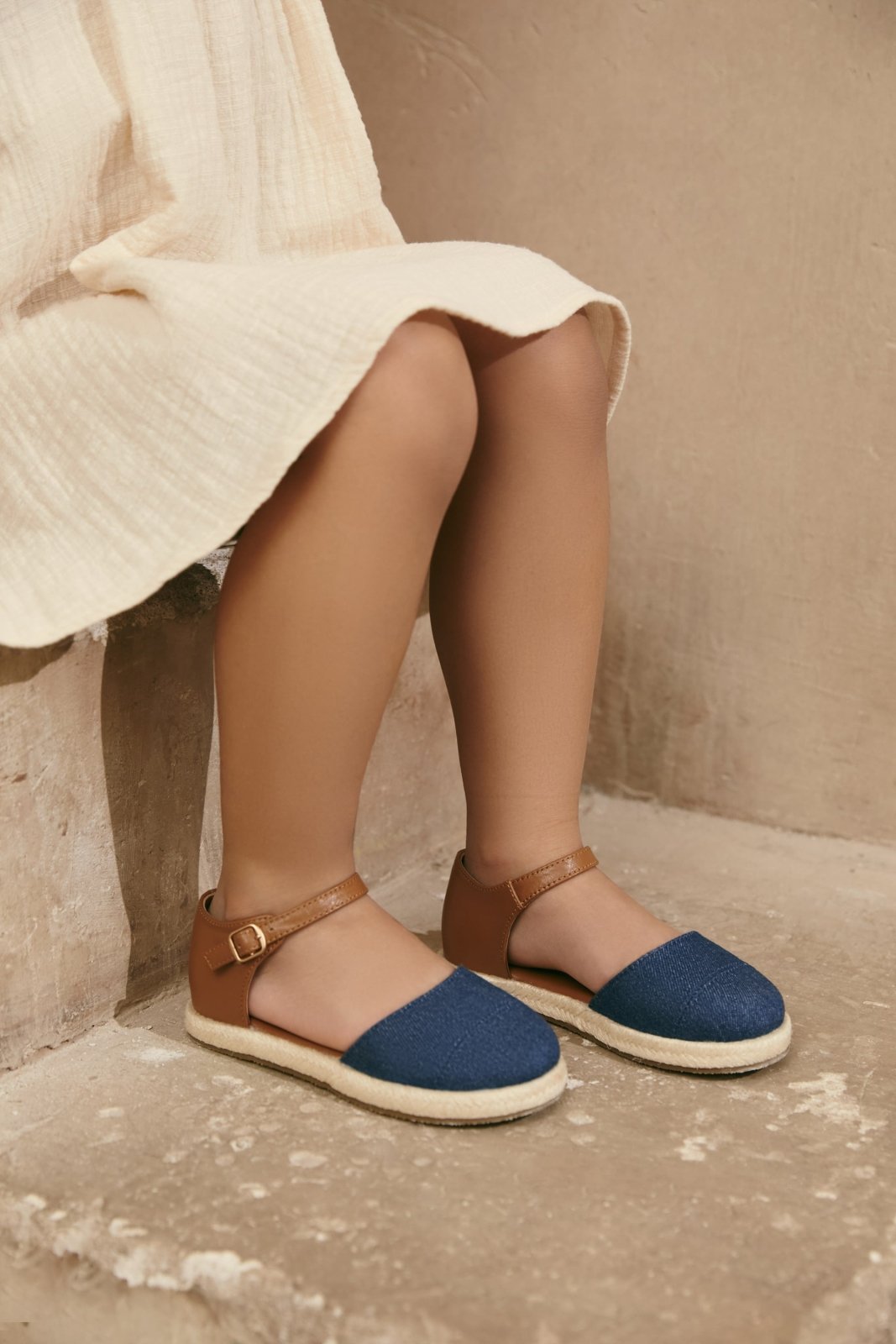 Freja 2.0 Navy/Camel Sandals by Age of Innocence