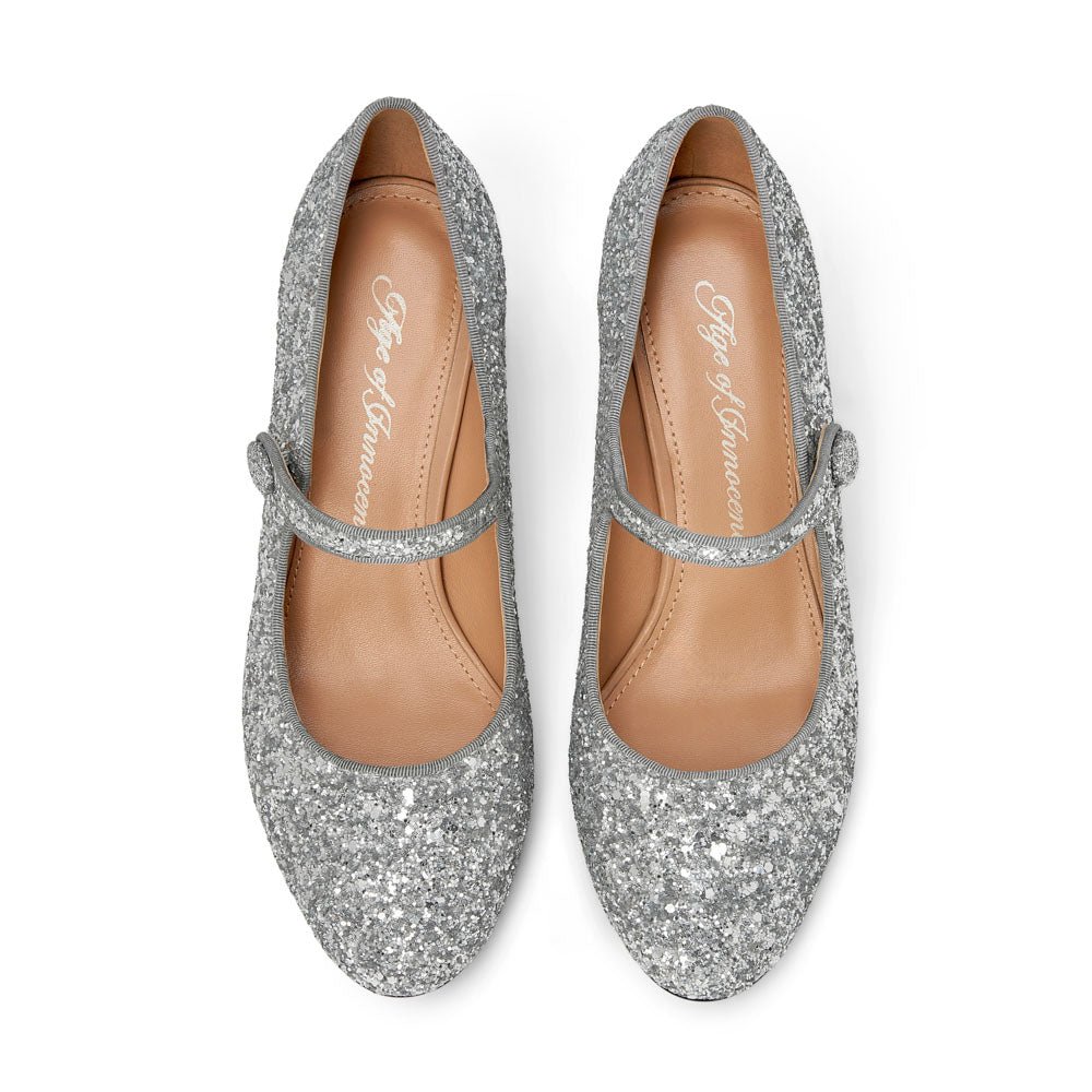 Gemma Glitter Silver Shoes Age of Innocence Women