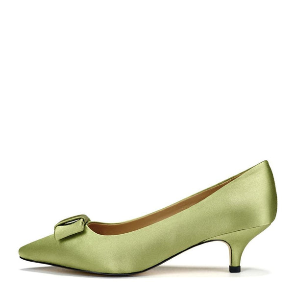 Jacqueline Satin Green Shoes by Age of Innocence
