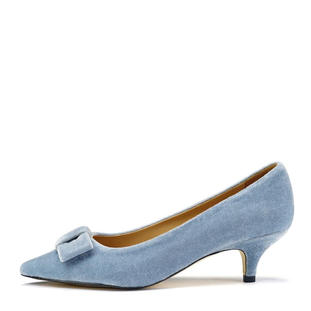 Jacqueline Velvet Blue Shoes by Age of Innocence