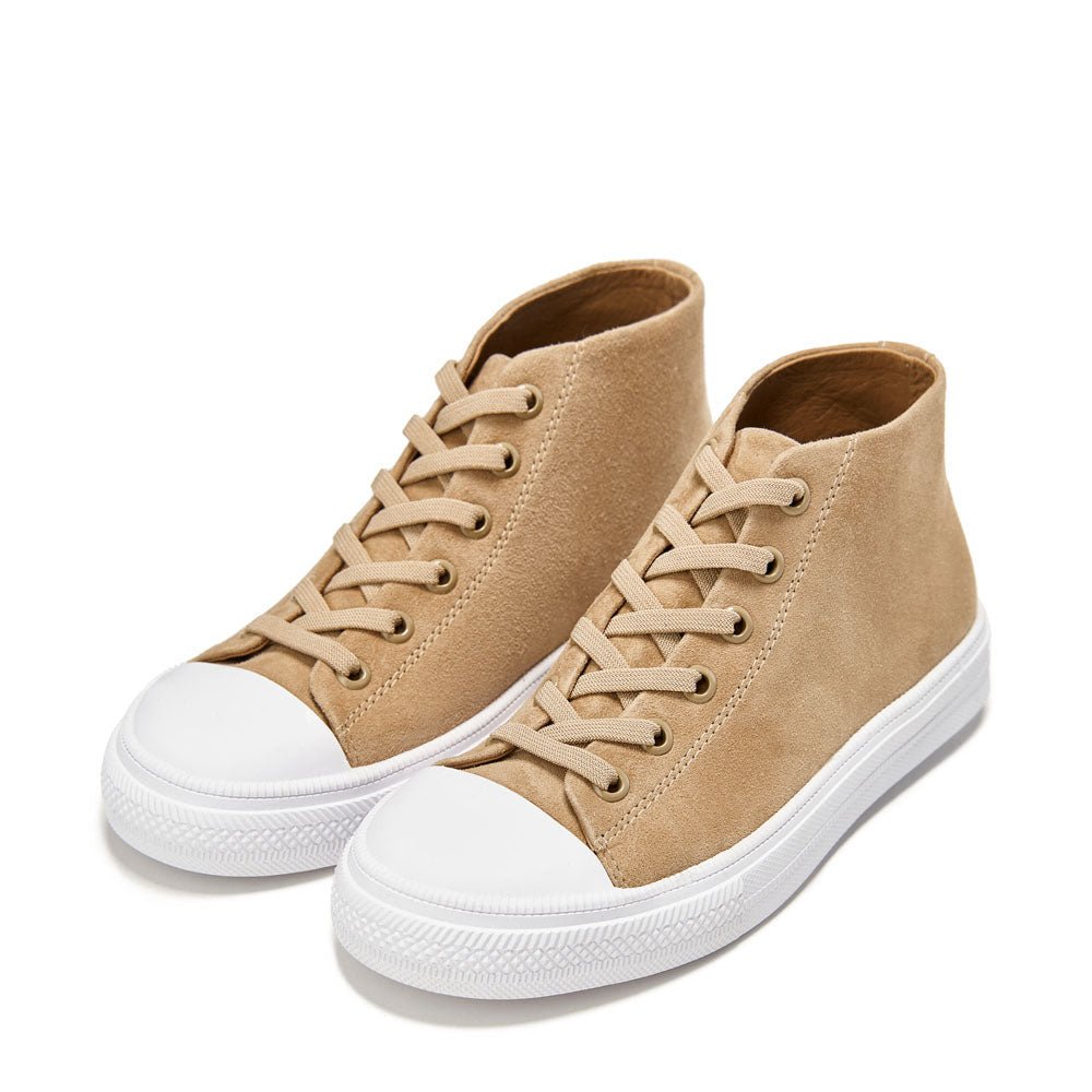 Johny High Beige Sneakers by Age of Innocence